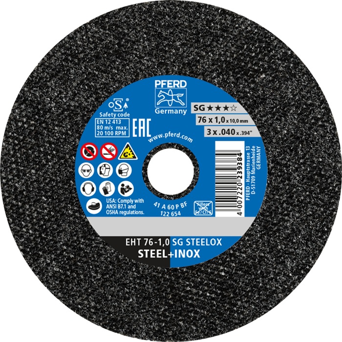 PFERD TOOLS Trennscheibe Ø 76 mm Scheibenstärke 1 mm gerade - Vorteilspack