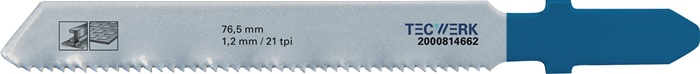 TECWERK Stichsägeblatt Gesamt-L.76,5mm Zahnt.1,2mm HSS 5 St./Karte TECWERK