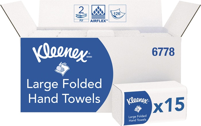 KLEENEX Falttuch 2-lagig weiß