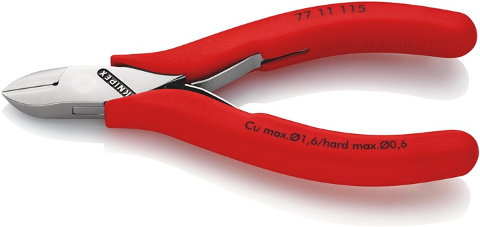 KNIPEX Elektronik-Seitenschneider Länge 115 mm Form 1