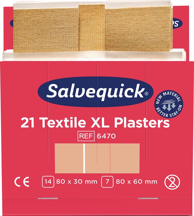SALVEQUICK Pflasterstrips Textilpflaster extra groß