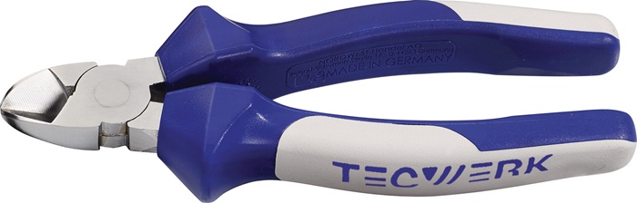 TECWERK Seitenschneider L.140mm Kopf verchr.Mehrkomp.-Hüllen max.1,8mm TECWERK