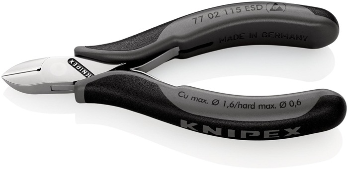 KNIPEX Elektronik-Seitenschneider Länge 115 mm Form 0