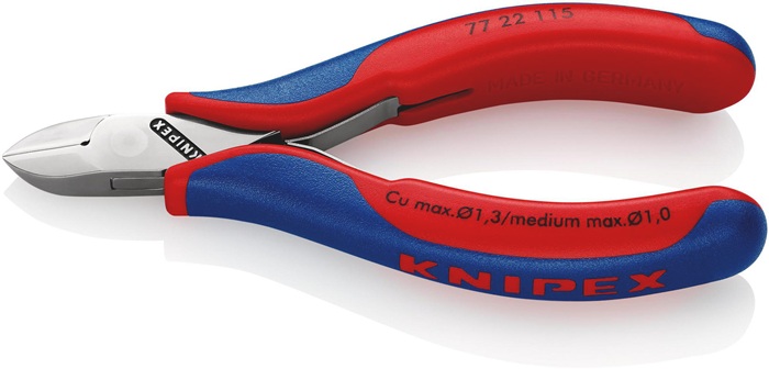 KNIPEX Elektronik-Seitenschneider Länge 115 mm Form 2