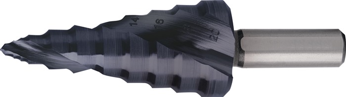 RUKO Stufenbohrer ULTIMATECUT Bohrber.6-20mm HSS RUnaTEC Spiralnut Z.2 Stufen 8 RUKO