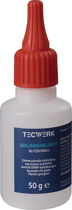 TECWERK Sekundenkleber blitzschnell 50g farblos Flasche TECWERK - Vorteilspack