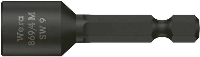 WERA Steckschlüsseleinsatz 869/4M m.6-KT.-Antr.SW 9mm L.50mm m.Magnet WERA