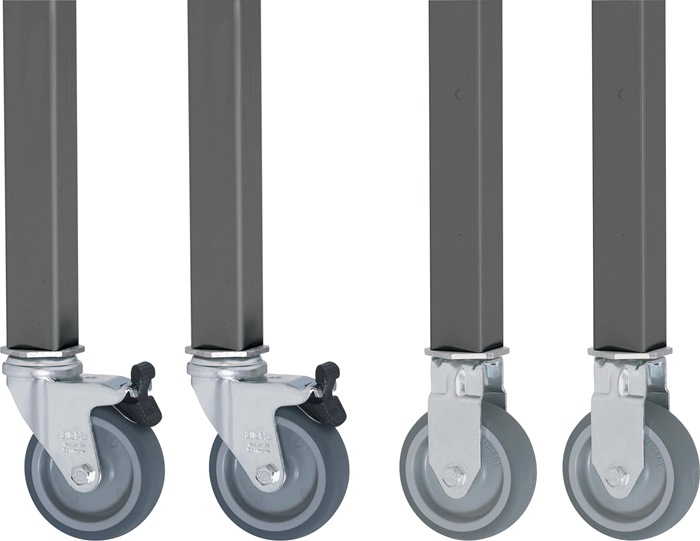 RAU Rollen-Satz 2 Bock-/2 Lenkrollen mit Feststeller