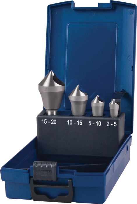 TECWERK Querlochsenkersatz 2-5/5-10/10-15/15-20mm HSS-Co 4tlg.Ku.-Kass.TECWERK