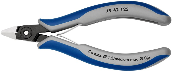 KNIPEX Präzisions-Elektronik-Seitenschneider L.125mm Form 4 Facette nein pol.KNIPEX