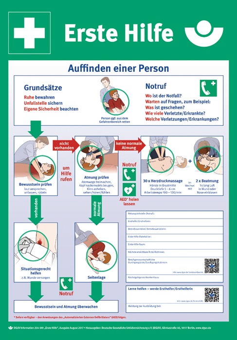 Erste-Hilfe-Plan L410xB590 mm Kunststoff