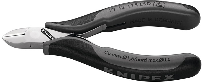 KNIPEX Elektronik-Seitenschneider Länge 115 mm Form 2
