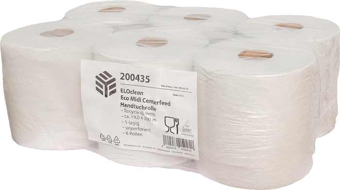 ELOS Handtuchrolle unperforiert, 1-lagig naturweiß