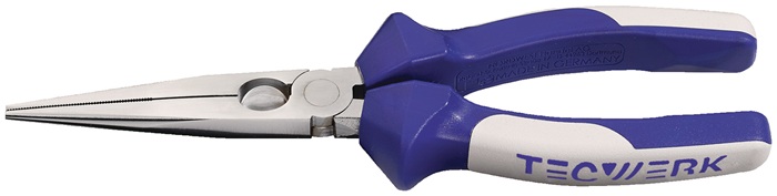 TECWERK Flachrundzange Länge 200 mm verchromt