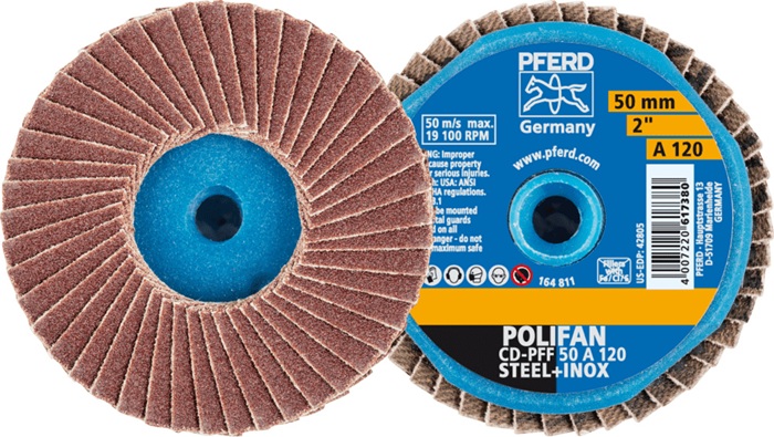 PFERD TOOLS Fächerschleifscheibe Ø 50 mm Körnung 120 - Vorteilspack