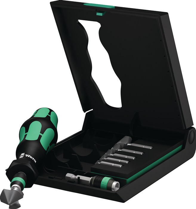 WERA Kegelsenkerbitsatz 846/8 8-tlg.Gr.6,3-20,5mm 90Grad HSS Ku.-Box WERA