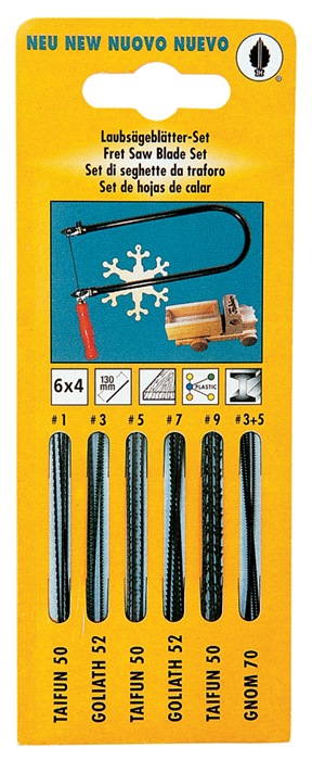 HAUNSTETTER Laubsägeblättersortiment 24-teilig passend für Handsägebögen