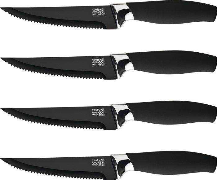 HERBERTZ Steak-Messer-Set 4-teilig feste Klinge
