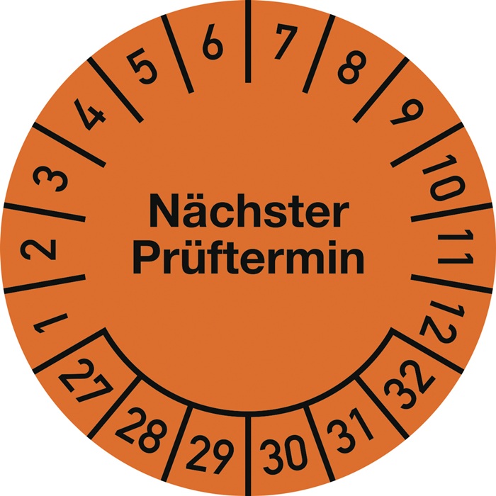 Mehrjahresprüfplakette Ø 20 mm
