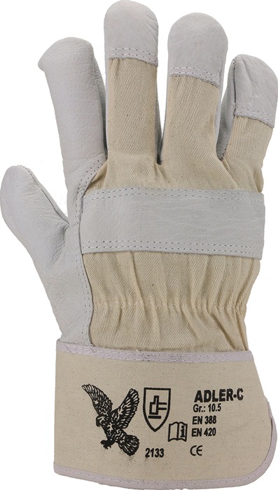ASATEX Handschuhe Adler-C Gr.10,5 naturfarben Leder ASATEX - Vorteilspack