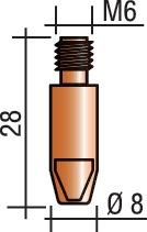 TRAFIMET Stromdüse Draht-Ø 1,2mm M 6 L.28mm E-Cu TRAFIMET - Vorteilspack