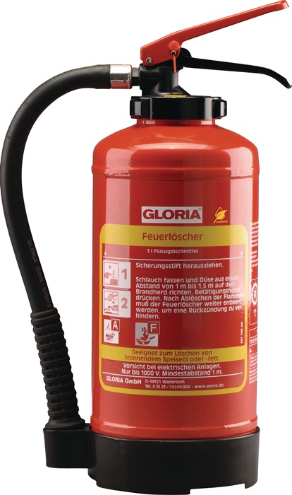 GLORIA Fettbrandfeuerlöscher FA 3 EASY 3 l wiederaufladbar