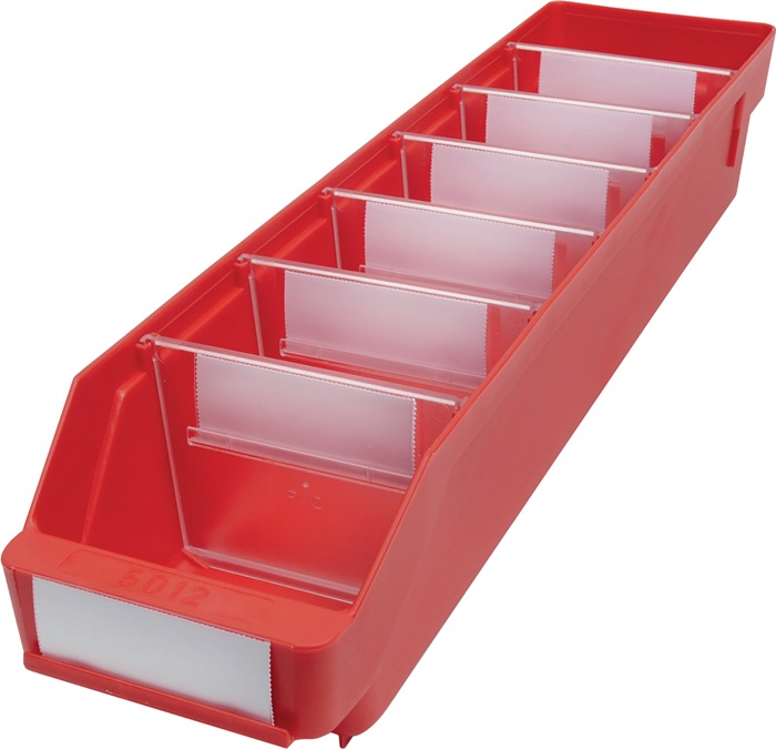 Regalkasten L500xB120xH95mm rot PP - Vorteilspack