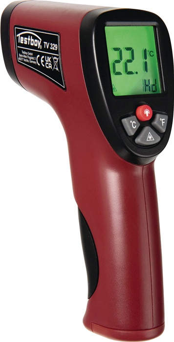 TESTBOY Infrarothermometer TV 329 -50 – +550GradC ±3,0GradC/±3% 2x AA 1,5V TESTBOY
