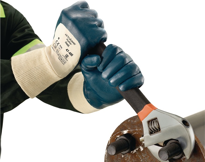 ANSELL Handschuhe Größe 10 weiß/blau - Vorteilspack