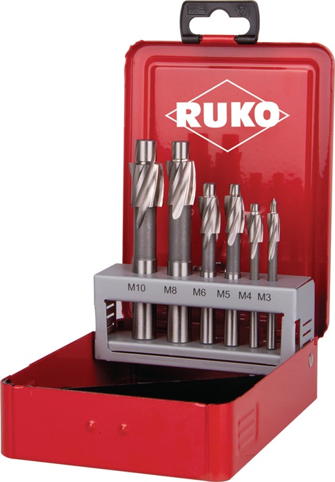 RUKO Flachsenkersatz DIN 373 M3-M10 fein f.DL HSS Blank Z.3 Metallkass.RUKO