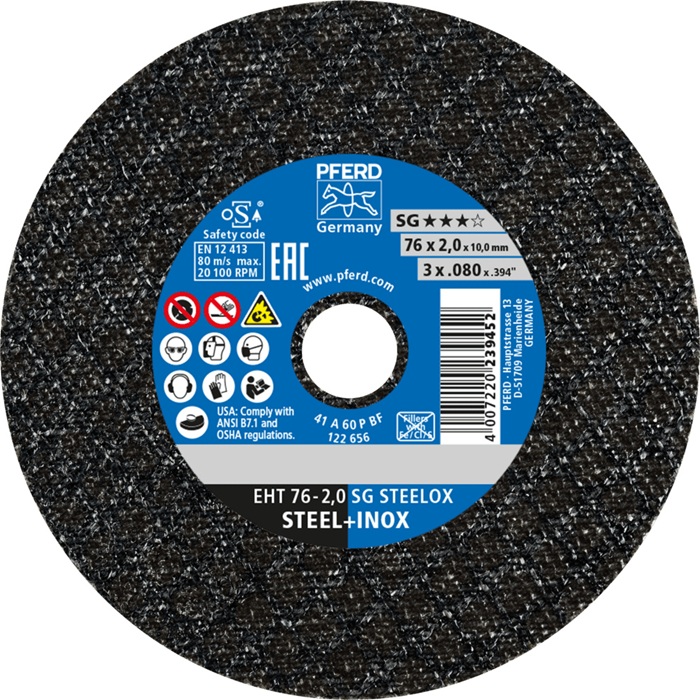 PFERD TOOLS Trennscheibe Ø 76 mm Scheibenstärke 2 mm gerade - Vorteilspack