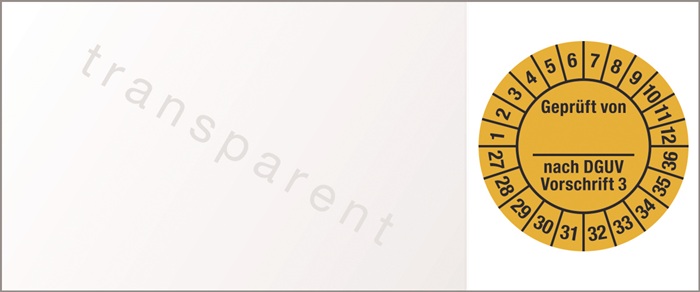 Mehrjahresprüfplakette B25xL60 mm