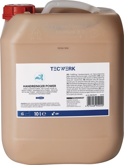 TECWERK Handreiniger Power 10l seifenfrei,lösemittelfrei,parfümiert TECWERK