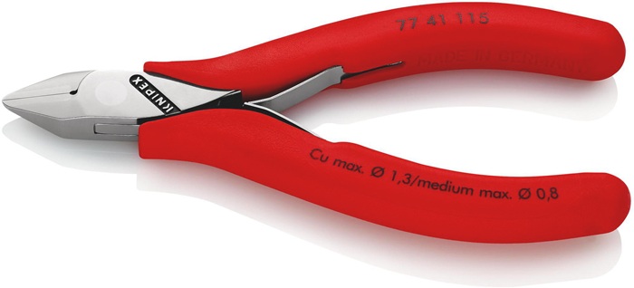 KNIPEX Elektronik-Seitenschneider Länge 115 mm Form 2