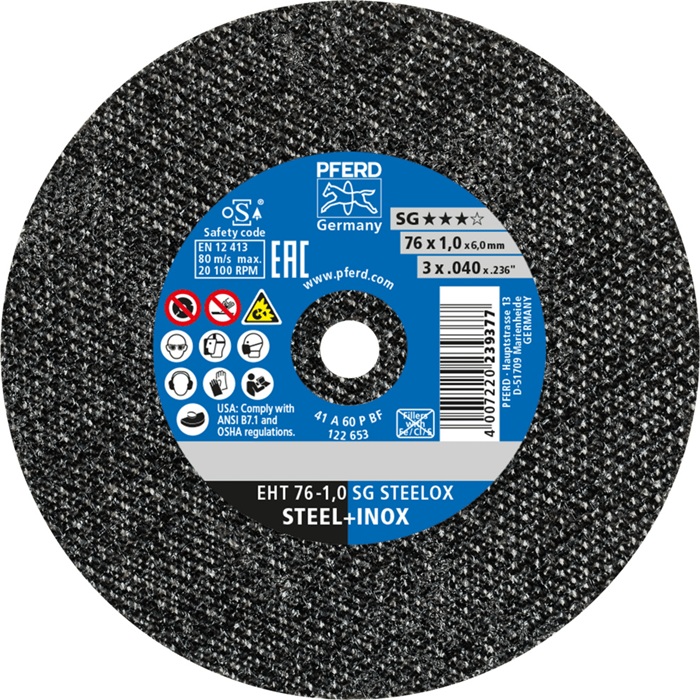 PFERD TOOLS Trennscheibe Ø 76 mm Scheibenstärke 1 mm gerade - Vorteilspack