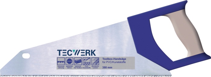 TECWERK Handsäge Blatt-L.350mm 12 feine Spezialzahnung TECWERK