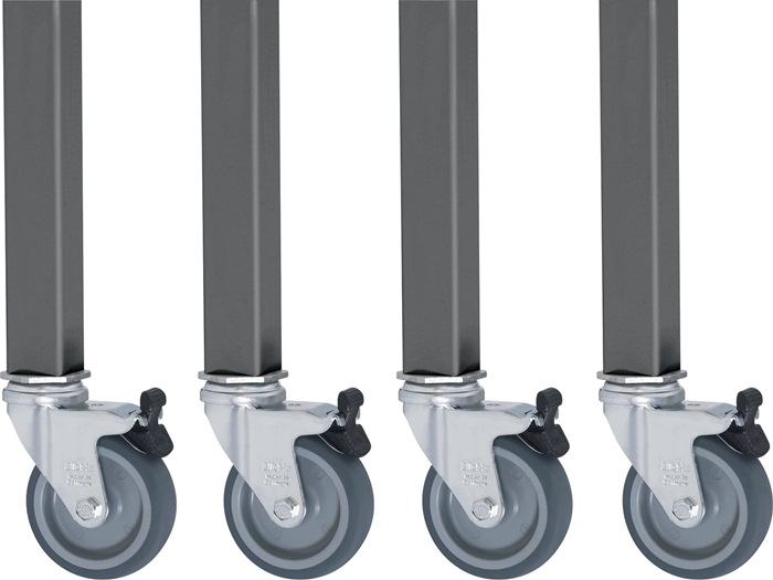 RAU Rollen-Satz 4 Lenkrollen mit Feststeller
