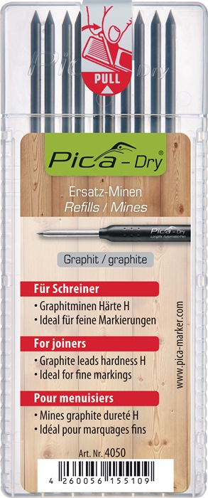 PICA Minen-Set 10x graphit Spezialhärte "H"