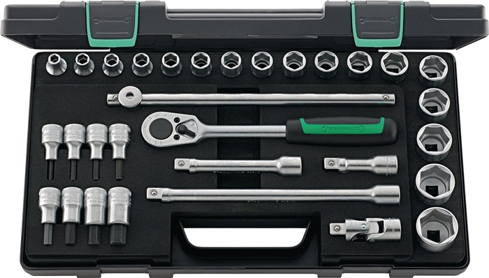 STAHLWILLE Steckschlüsselsatz 52/54/25/6 31-tlg.1/2 Zoll SW 8-32mm Z.36 6KT STAHLWILLE