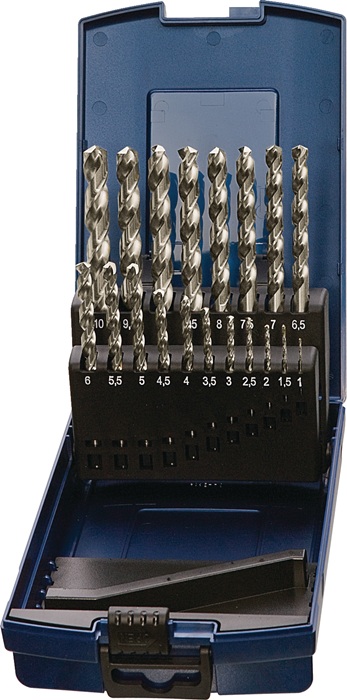 TECWERK Spiralbohrersatz DIN 338 Typ VA D.1-5,9x0,1mm HSS-Co 50tlg.Ku.-Kass.TECWERK