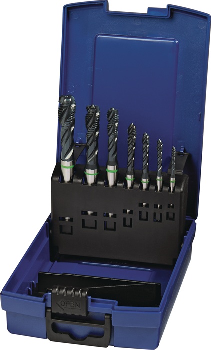 TECWERK Maschinengewindebohrerset DIN 371/376 C Univ.M3-M12 HSS-Co vap.Ku.-Kass.TECWERK