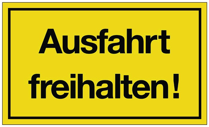 Hinweiszeichen Ausfahrt freihalten! - Vorteilspack