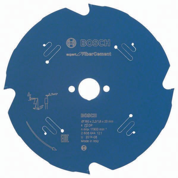 BOSCH Kreissägeblatt Außen-Ø 160 mm Zähnezahl 4 TCG