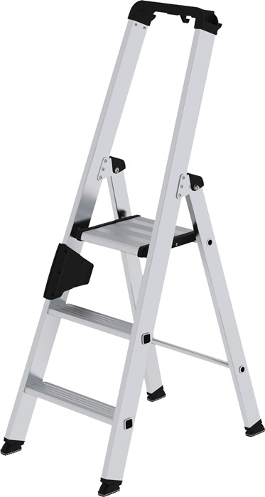 MUNK Stufenstehleiter 3 Stufen Alu.Gesamt-H.1340mm m.ergo-pad-Griffzone MUNK