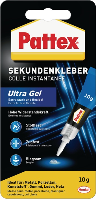 PATTEX Sekundenkleber Ultra Gel 10g farblos Tube PATTEX - Vorteilspack