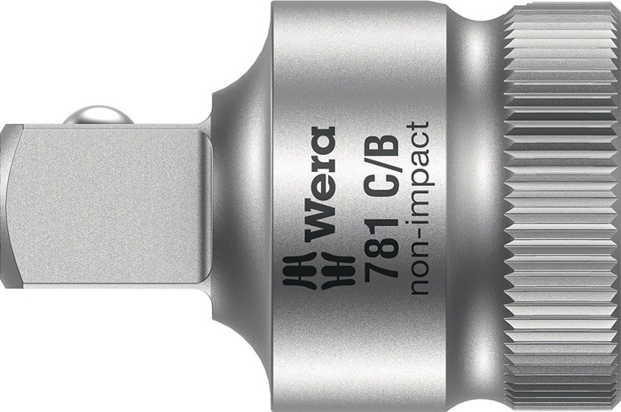 WERA Reduzierstück 781 C 1/2" Antriebs-4-KT.1/2 Zoll Abtriebs-4-KT.3/8 Zoll L.38,5mm