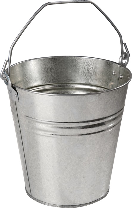 Eimer 9,5l Stahlblech,verz.silber D.280mm H.280mm - Vorteilspack