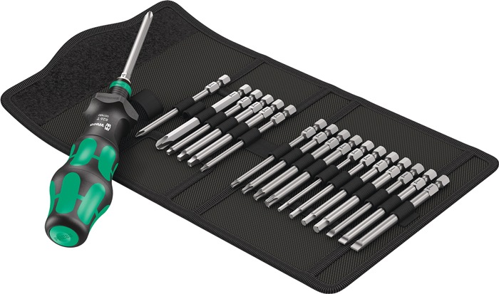 WERA Bitsortiment KK Turbo Imperial 1 19-tlg.Schlitz/PH/TORX®/6Kt./4Kt.WERA