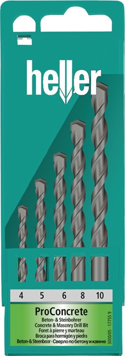 HELLER Beton-/Steinbohrer-Satz 5-teilig