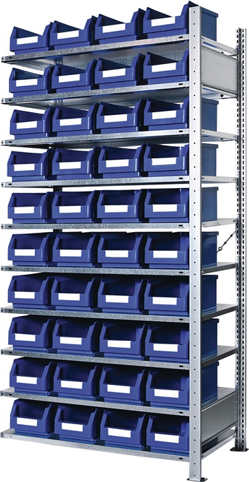 KAPPES Steckregal H2000xB1000xT400mm Anbauregal 10 Stahl-Bd.40xGr.4 blau KAPPES
